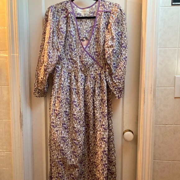 NWT Daughters of India Purple Floral Maxi Dress, S - Picture 2 of 4